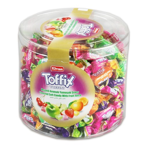 Toffix Toffini Mix Şeker 1000 Gr. Silindir (1 Kutu) - Elvan