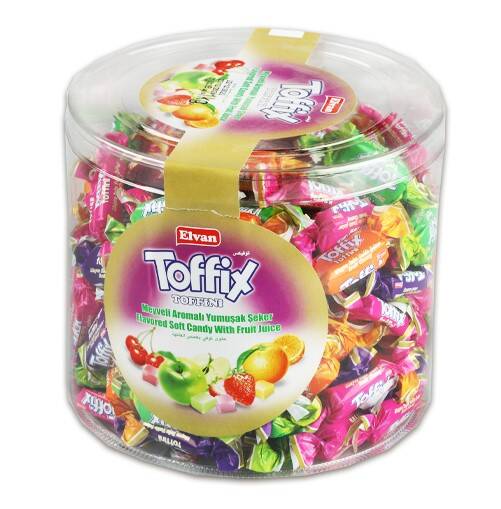 Toffix Toffini Mix Şeker 1000 Gr. Silindir (1 Kutu) - 1