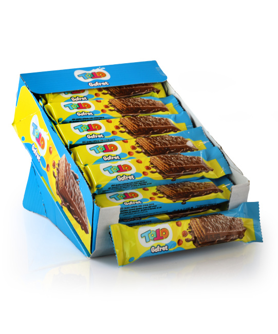 Toto Sütlü Çikolata Kaplamalı Fındık Kremalı Gofret 26 Gr. 24 Adet (1 Kutu) - Toto