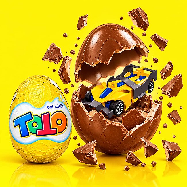 Toto Çikolatalı Oyuncak Sürpriz Yumurta 24 Adet (1 Kutu) - 2