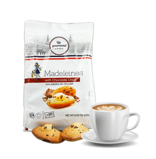 Un Gourmand Madeleines Çikolata Parçacıklı Kek 250 Gr (1 Paket) - Un Gourmand