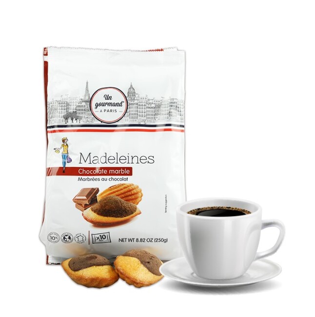 Un Gourmand Madeleines Çikolatalı Kek 250 Gr (1 Paket) - Un Gourmand