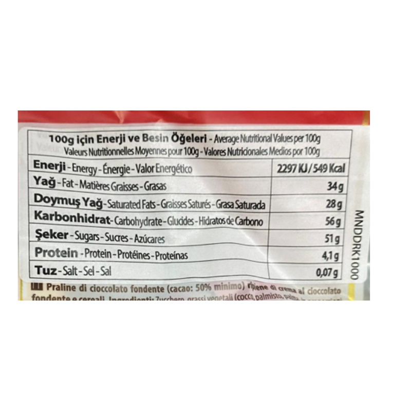 Val D’or Bitter Chocolate Cream Filled Bitter Mounds Chocolate 1000 Grams (1 Bag) - 2