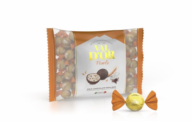 Val D’or Cereal Crisp Milk Cream Filled Milk Round Chocolate - Val Dor