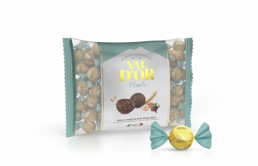 Val D’or Cereal Crispy Hazelnut Cream Filled Milk Round Chocolate - 1