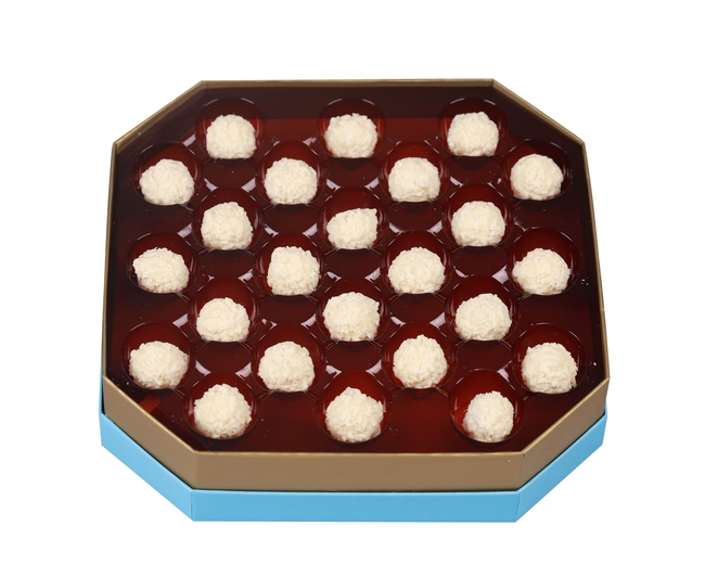 Vanelli Truffels Hexagon Hindistan Cevizli Bademli Beyaz Çikolata 310 Gr. (1 Altıgen Kutu) - Thumbnail