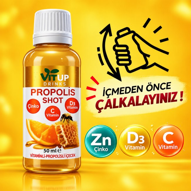 VİTUP Propolis Shot 50 ML 10 Adet (1 Kutu) - VİTUP