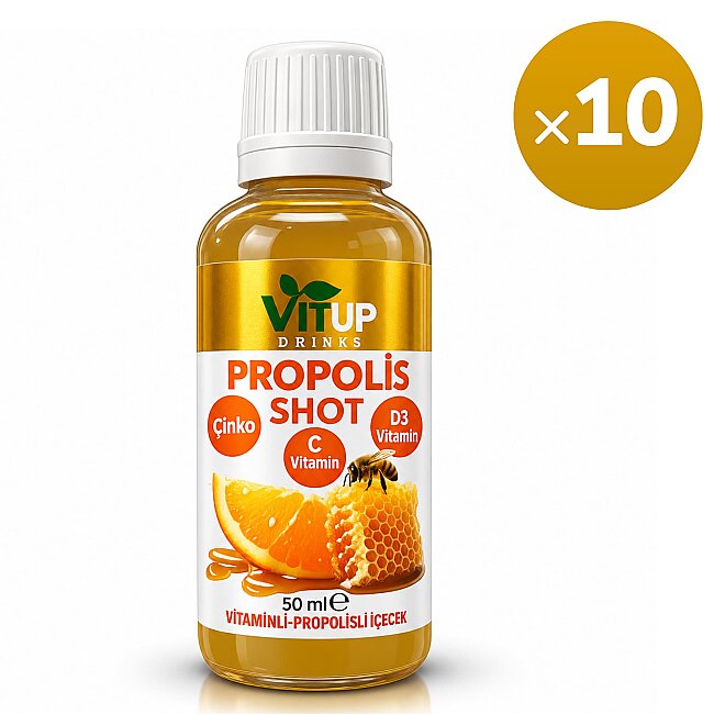 VİTUP Propolis Shot 50 ML 10 Adet (1 Kutu) - VİTUP