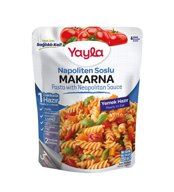 Yayla Napoliten Soslu Makarna 250 Gr. (1 Paket) - Yayla