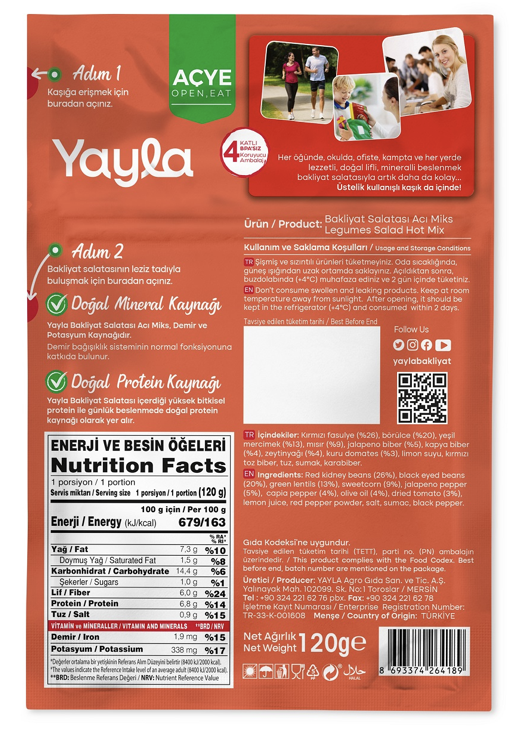 Yayla Salata Acı Miks 120 Gr. (1 Paket) - 2
