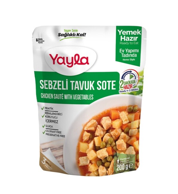 Yayla Sebzeli Tavuk Sote 200 Gr. (1 Paket) - Yayla