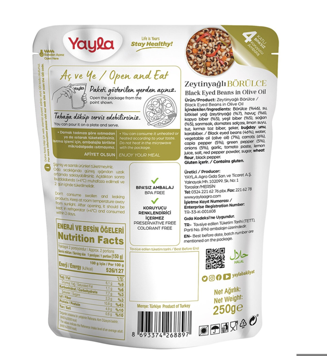 Yayla Zeytinyağlı Börülce 250 Gr. (1 Paket) - 2